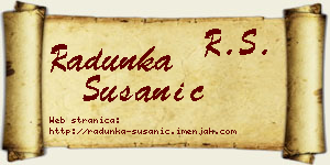 Radunka Susanić vizit kartica